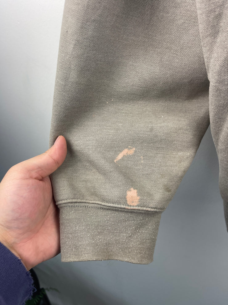 Vintage Carhartt Sherpa Lined Grey Zip Up Hoodie