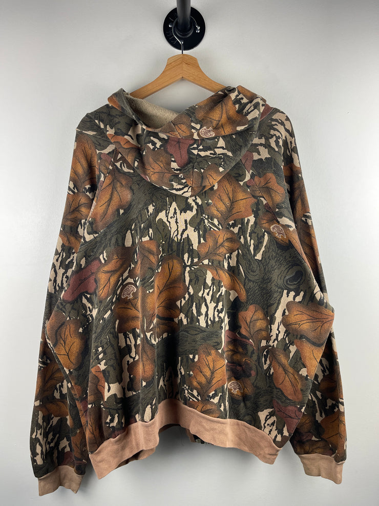 Vintage 90s Real Tree Camo Zip Up Hoodie
