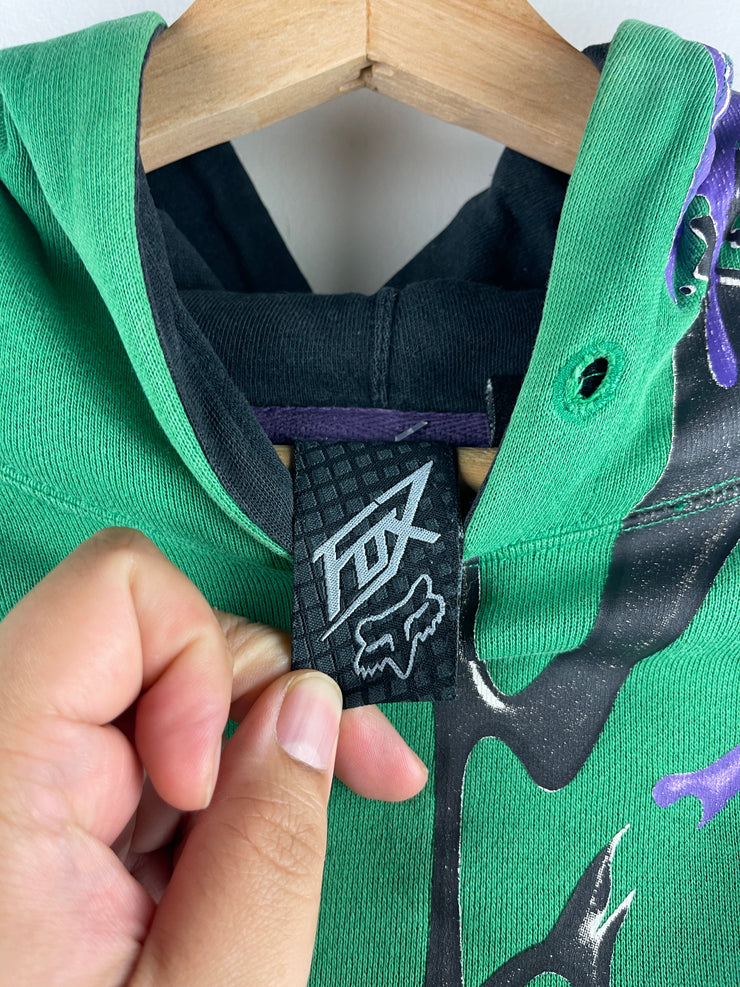 Vintage Y2K Fox Slime Green Hoodie
