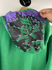 Vintage Y2K Fox Slime Green Hoodie
