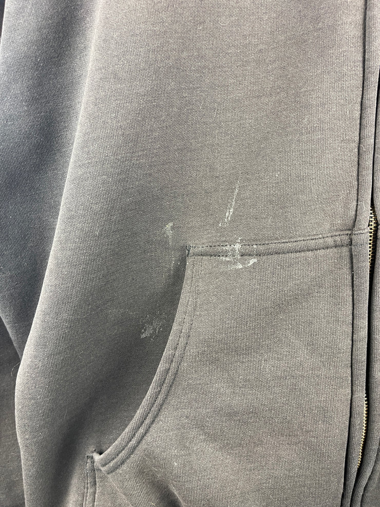 Vintage Carhartt Thermal Lined Faded Black Zip Up Hoodie