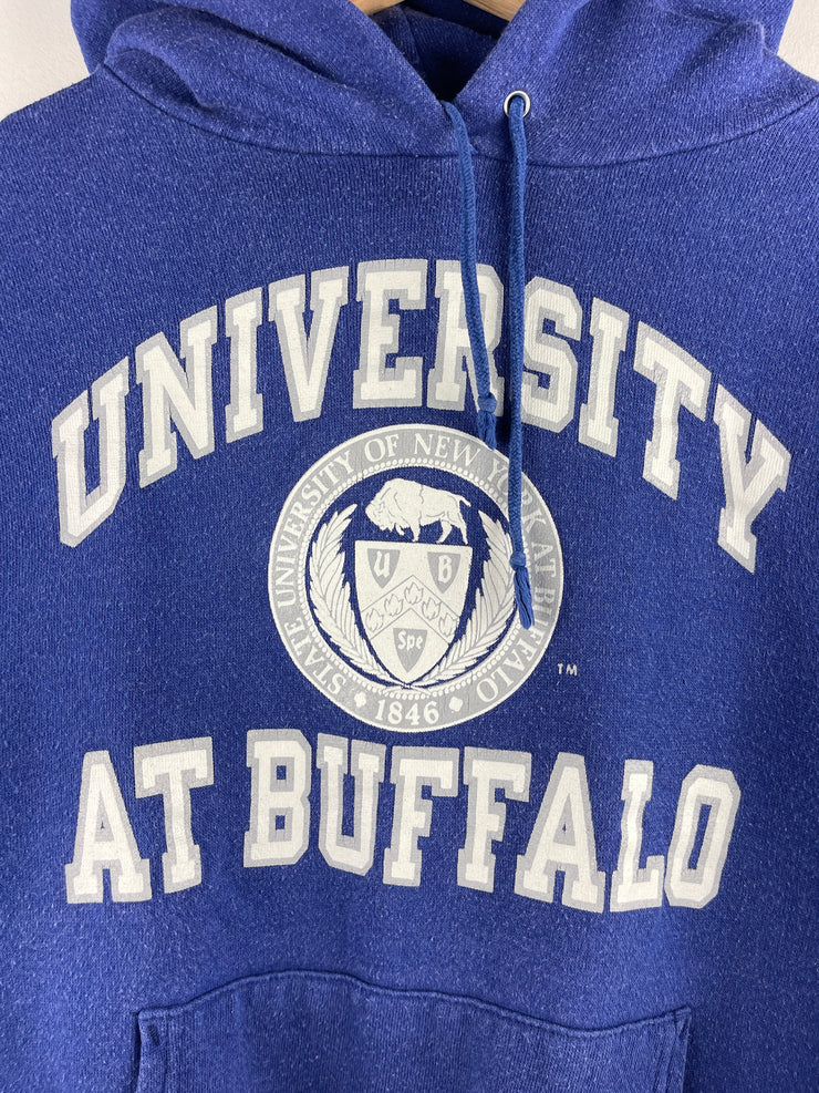 Vintage 80s Champion University At Buffalo Blue Hoodie