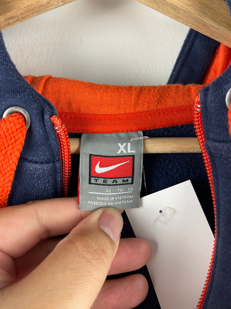 Vintage Nike Mini Swoosh Illinois Quarter Zip Navy Hoodie