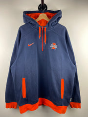 Vintage Nike Mini Swoosh Illinois Quarter Zip Navy Hoodie