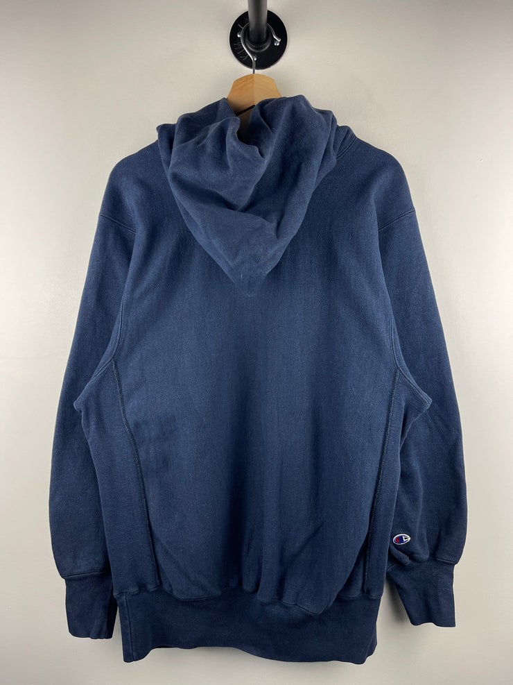 Vintage 90s Champion Reverse Weave Elizabethtown College Navy Hoodie