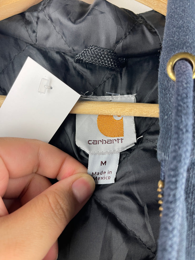 Vintage Carhartt Insulated Rain Defender Navy Zip Up Hoodie