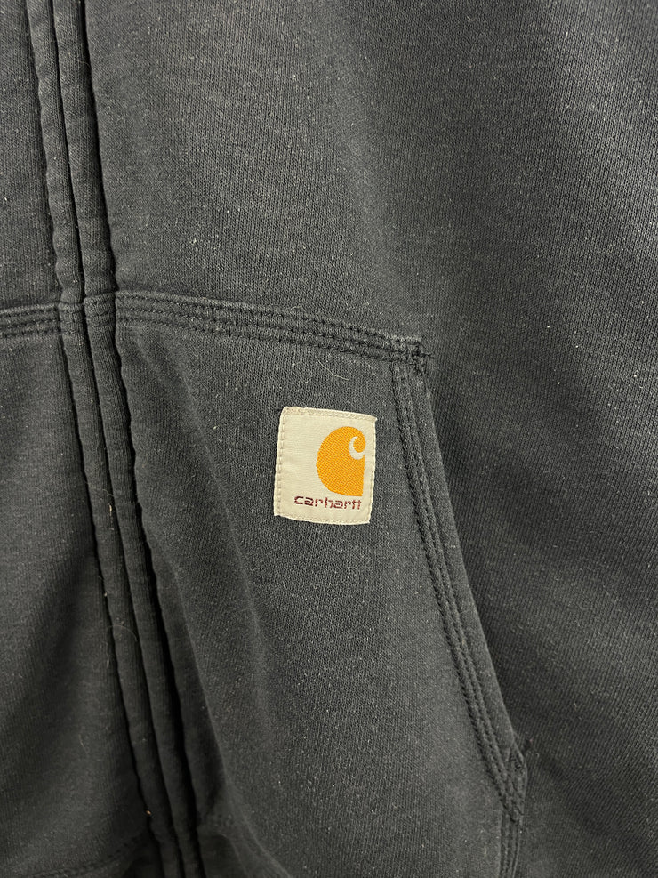 Vintage Carhartt Insulated Rain Defender Navy Zip Up Hoodie