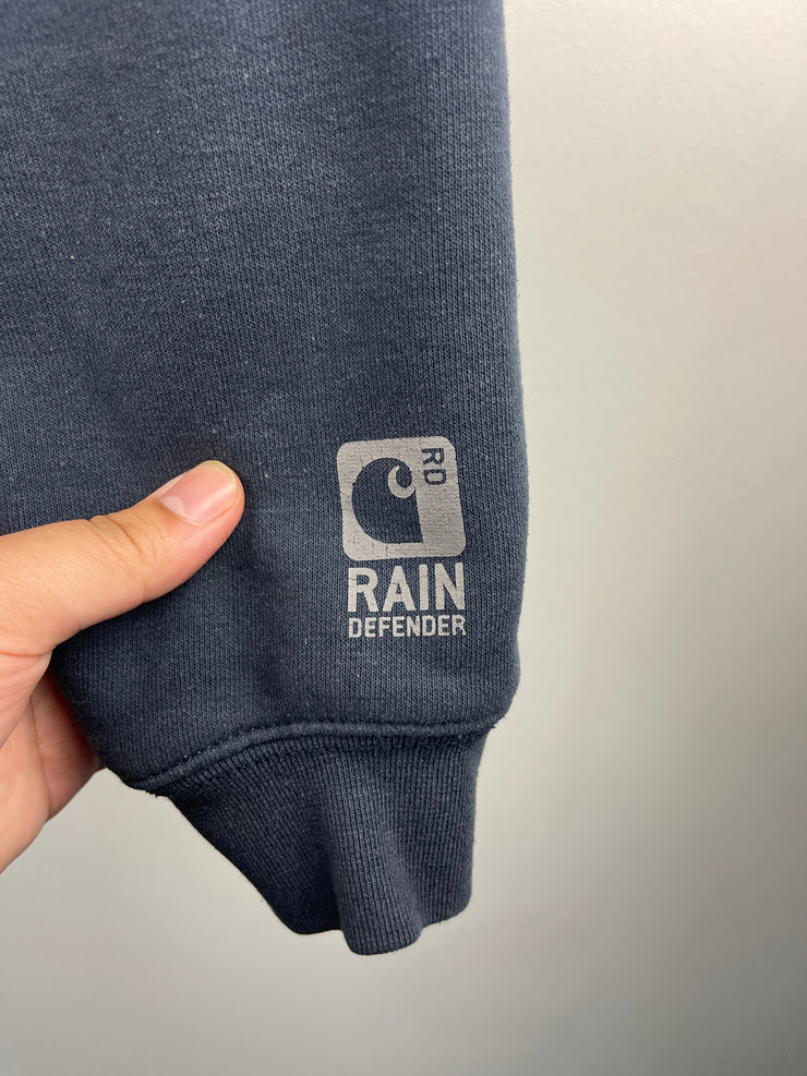 Vintage Carhartt Insulated Rain Defender Navy Zip Up Hoodie