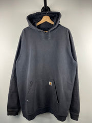 Vintage Carhartt Embroidered Patch Faded Black Hoodie