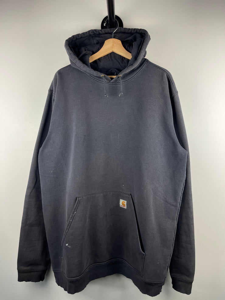 Vintage Carhartt Embroidered Patch Faded Black Hoodie