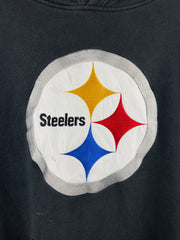 Vintage NFL Reebok Pittsburgh Steelers Embroidered Black Hoodie