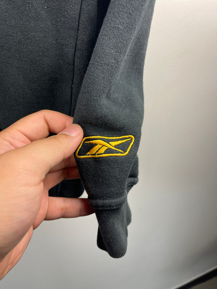 Vintage NFL Reebok Pittsburgh Steelers Embroidered Black Hoodie