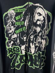 Vintage Rob Zombie On Stage Black Zip Up Hoodie