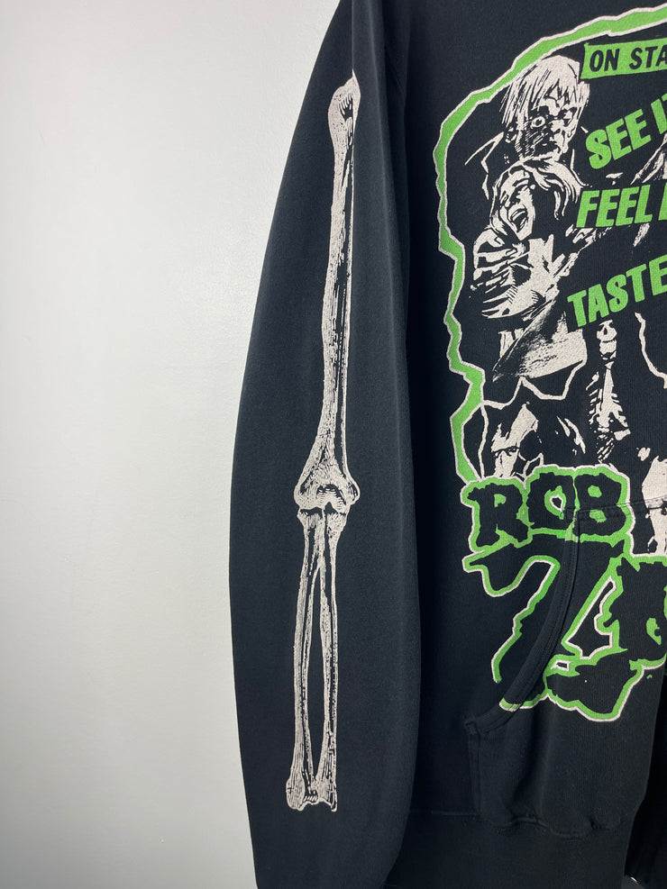Vintage Rob Zombie On Stage Black Zip Up Hoodie
