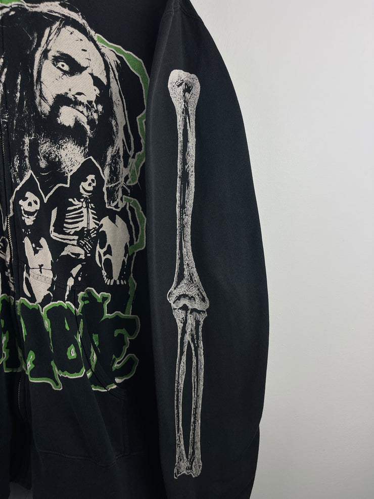 Vintage Rob Zombie On Stage Black Zip Up Hoodie