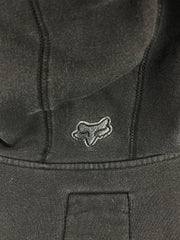Vintage Y2K Fox Deluxe Embroidered Black Zip Up Hoodie