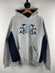 Vintage Y2K Las Vegas Dice Tribal Embroidered Grey Hoodie
