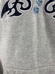 Vintage Y2K Las Vegas Dice Tribal Embroidered Grey Hoodie