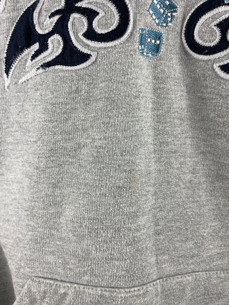 Vintage Y2K Las Vegas Dice Tribal Embroidered Grey Hoodie