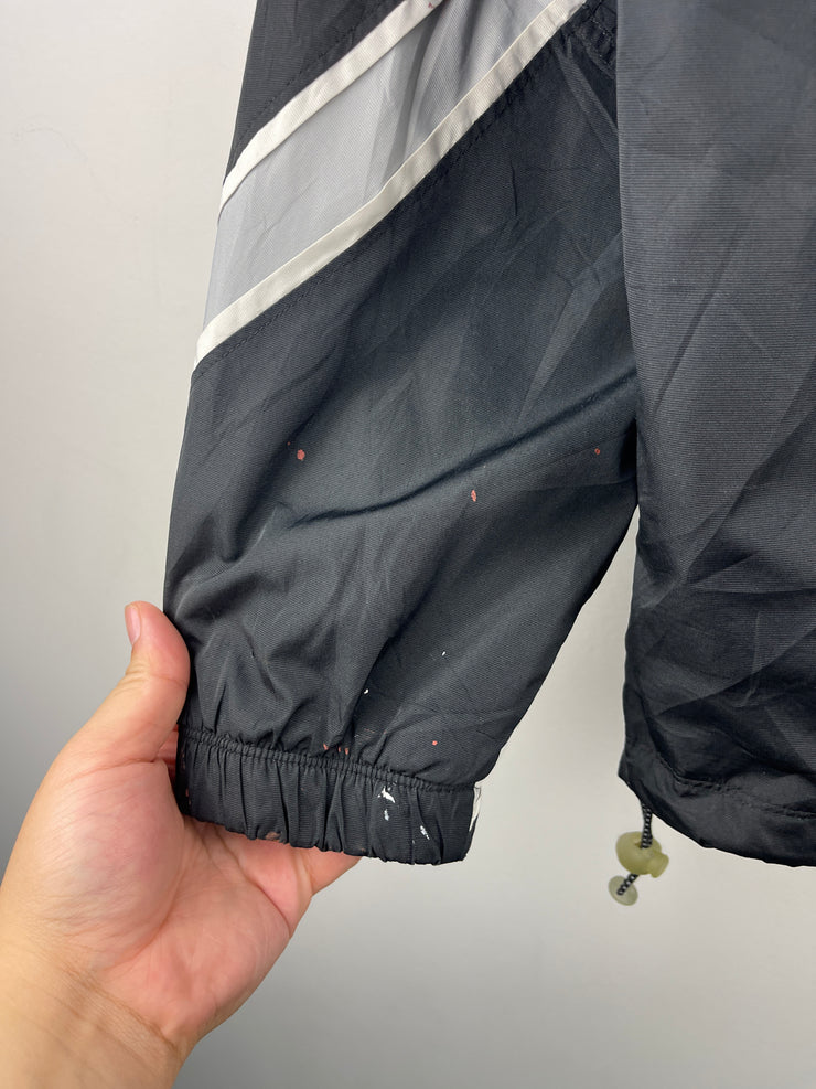 Vintage Nike Swoosh Black & Grey Paint Splattered Windbreaker
