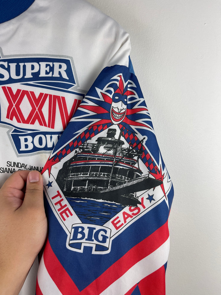 Vintage 90s NFL Chalk Line Super Bowl XXIV Fanimation Satin Bomber Jacket