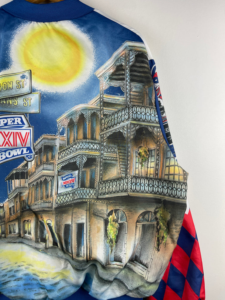 Vintage 90s NFL Chalk Line Super Bowl XXIV Fanimation Satin Bomber Jacket
