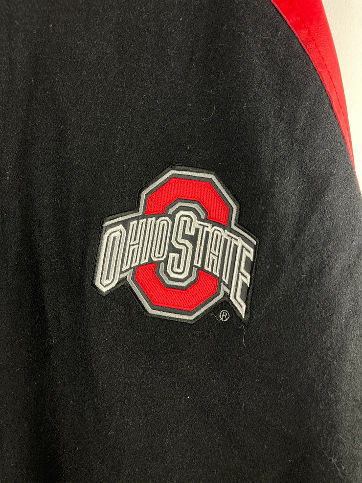 Vintage Steve & Barrys Ohio State Black & Red Varsity Jacket