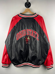 Vintage Steve & Barrys Ohio State Black & Red Varsity Jacket