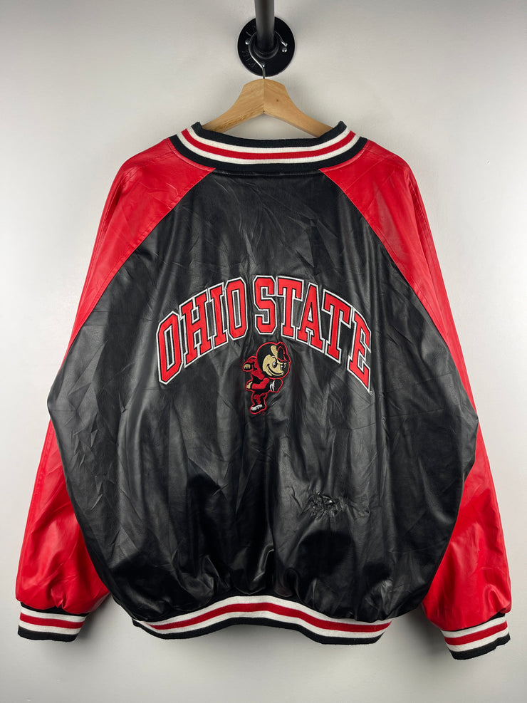 Vintage Steve & Barrys Ohio State Black & Red Varsity Jacket