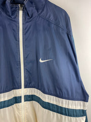 Vintage 90s Nike Swoosh Navy & White Windbreaker