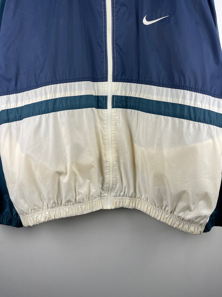 Vintage 90s Nike Swoosh Navy & White Windbreaker