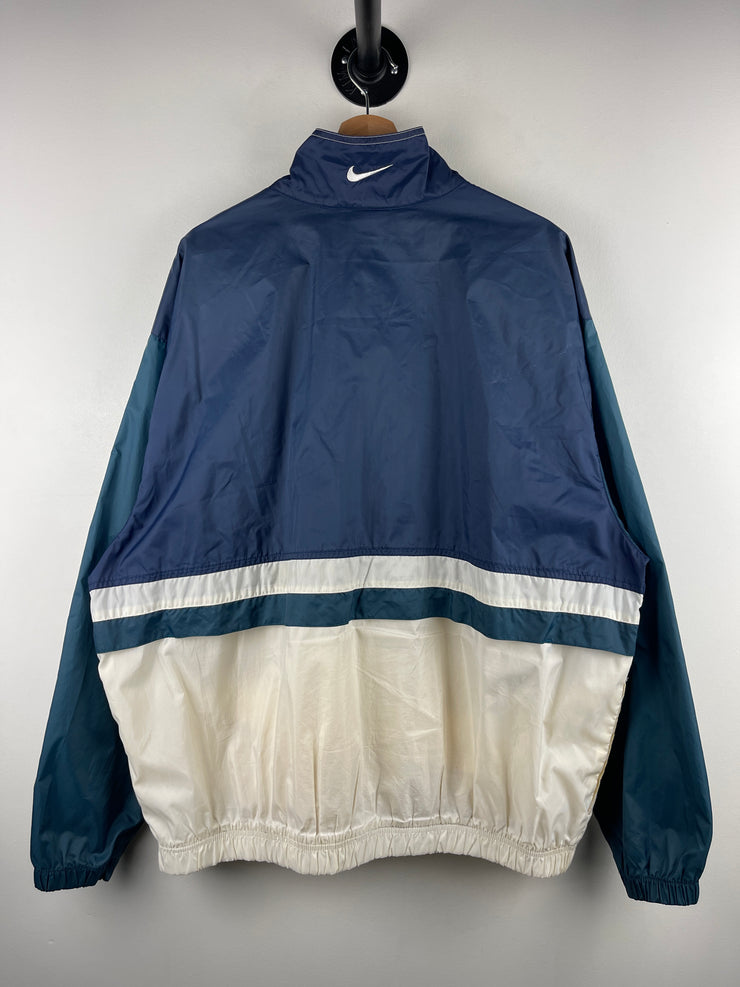 Vintage 90s Nike Swoosh Navy & White Windbreaker
