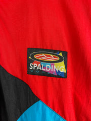 Vintage 90s Spalding Volleyball Red Quarter Zip Windbreaker