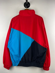 Vintage 90s Spalding Volleyball Red Quarter Zip Windbreaker