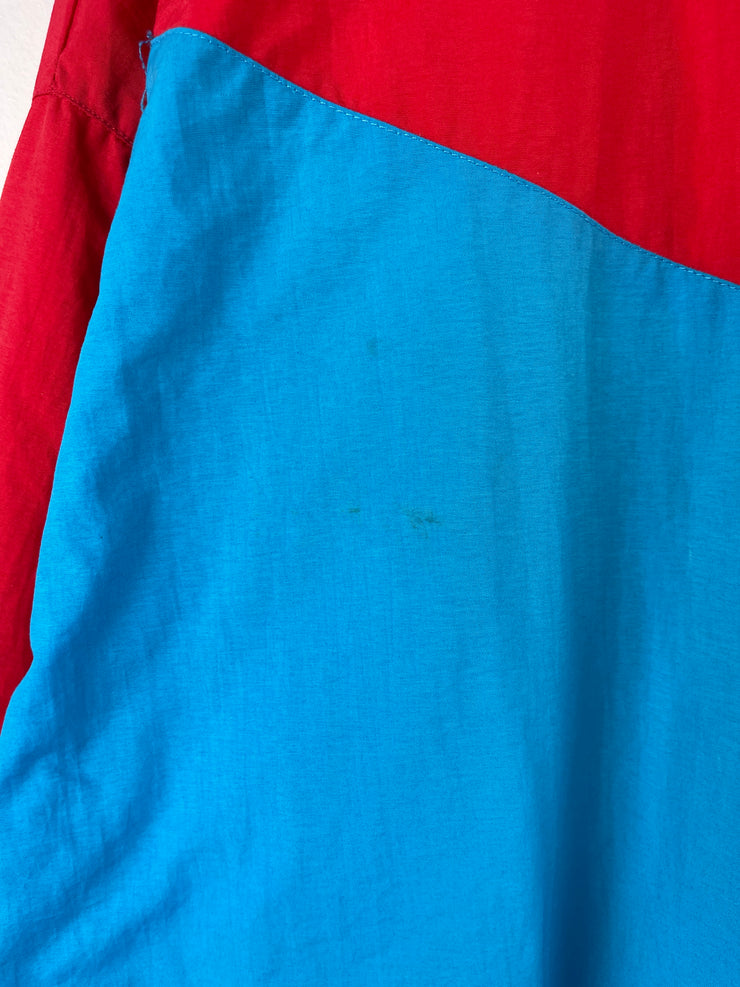 Vintage 90s Spalding Volleyball Red Quarter Zip Windbreaker
