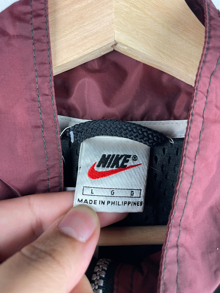Vintage 90s Nike Spellout Black & Red Windbreaker