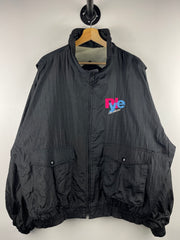 Vintage 90s Pyle Car Stereo Black Windbreaker