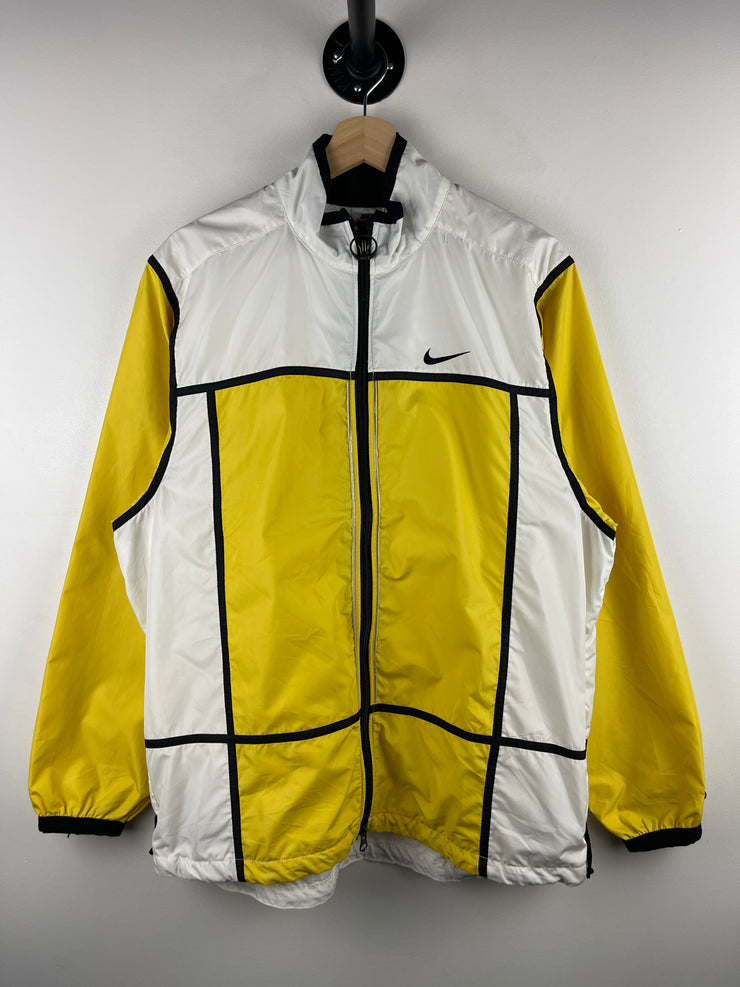 Vintage 90s Nike Swoosh White & Yellow Windbreaker