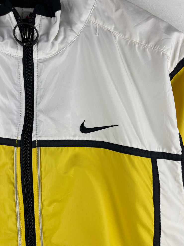 Vintage 90s Nike Swoosh White & Yellow Windbreaker