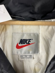 Vintage 90s Nike Swoosh Spellout Black Insulated Hooded Jacket