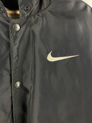 Vintage 90s Nike Swoosh Spellout Black Insulated Hooded Jacket