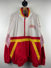 Vintage 90s NFL Starter Kansas City Chiefs Half Zip Red & White Windbreaker