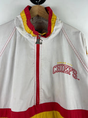 Vintage 90s NFL Starter Kansas City Chiefs Half Zip Red & White Windbreaker