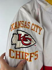 Vintage 90s NFL Starter Kansas City Chiefs Half Zip Red & White Windbreaker
