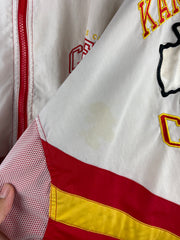 Vintage 90s NFL Starter Kansas City Chiefs Half Zip Red & White Windbreaker