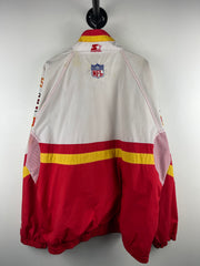 Vintage 90s NFL Starter Kansas City Chiefs Half Zip Red & White Windbreaker