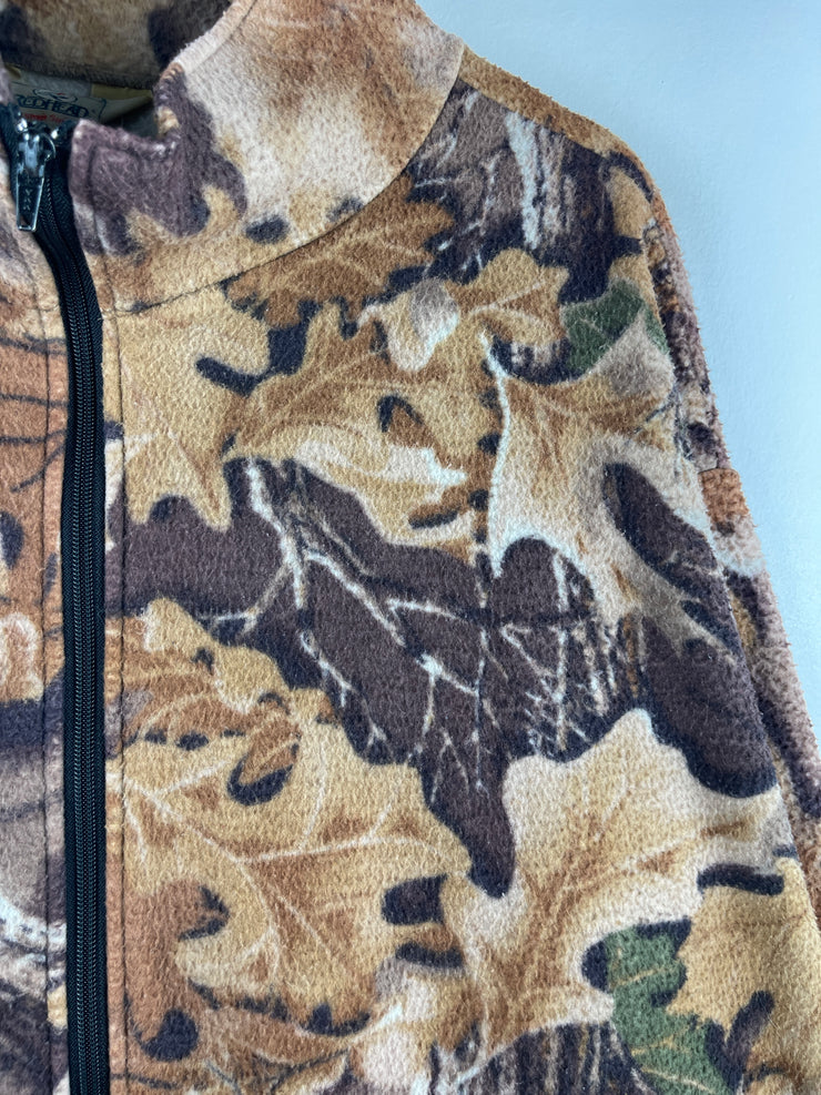 Vintage 90s Red Head Real Tree Camo Zip Up Fleece Sweater