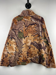 Vintage 90s Red Head Real Tree Camo Zip Up Fleece Sweater