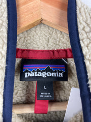 Vintage Patagonia Retro Pile Beige Sherpa Fleece Zip Up Sweater