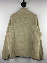 Vintage Patagonia Retro Pile Beige Sherpa Fleece Zip Up Sweater